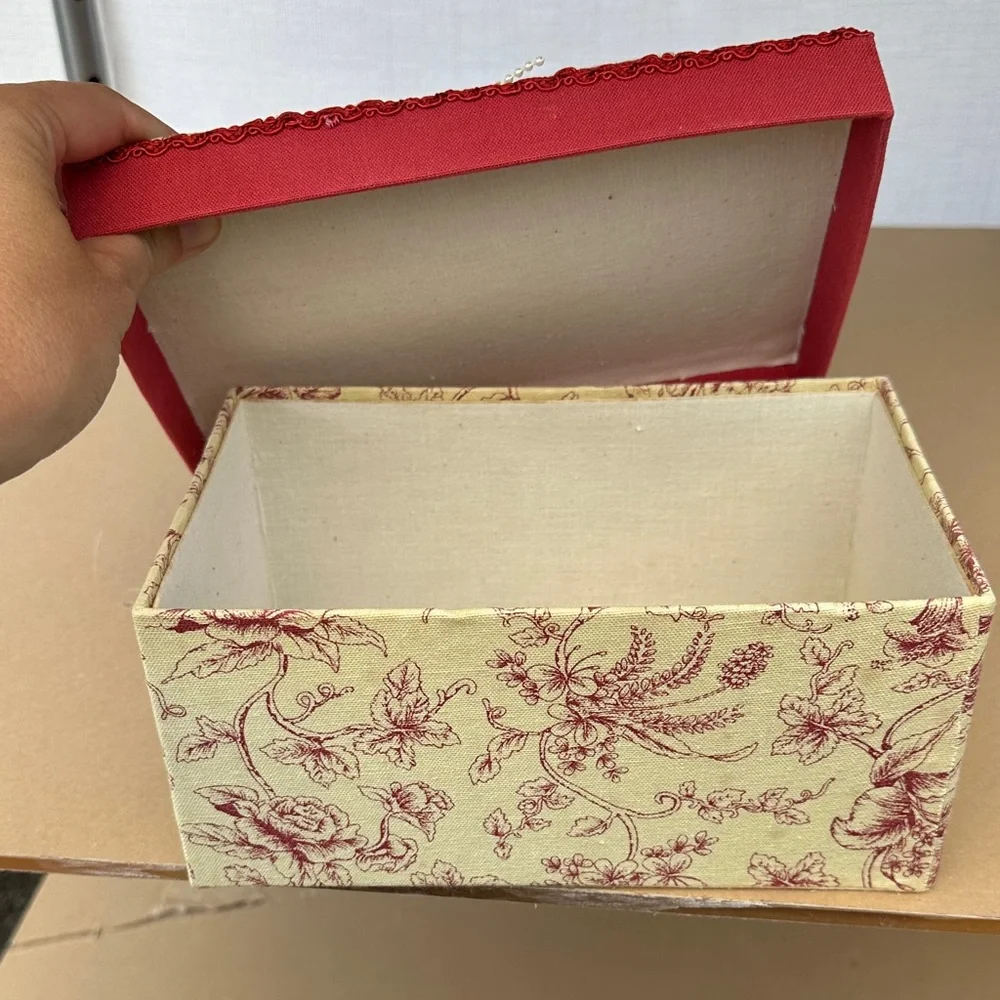 Red and Cream Vintage Decorative Box
